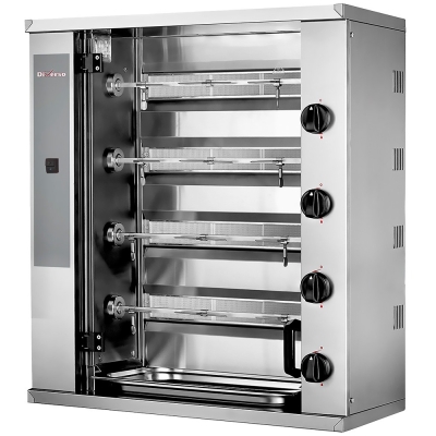 Rôtissoire à poulets gaz, 4 broches (12 poulets) SMALL WR-RVGS-G4